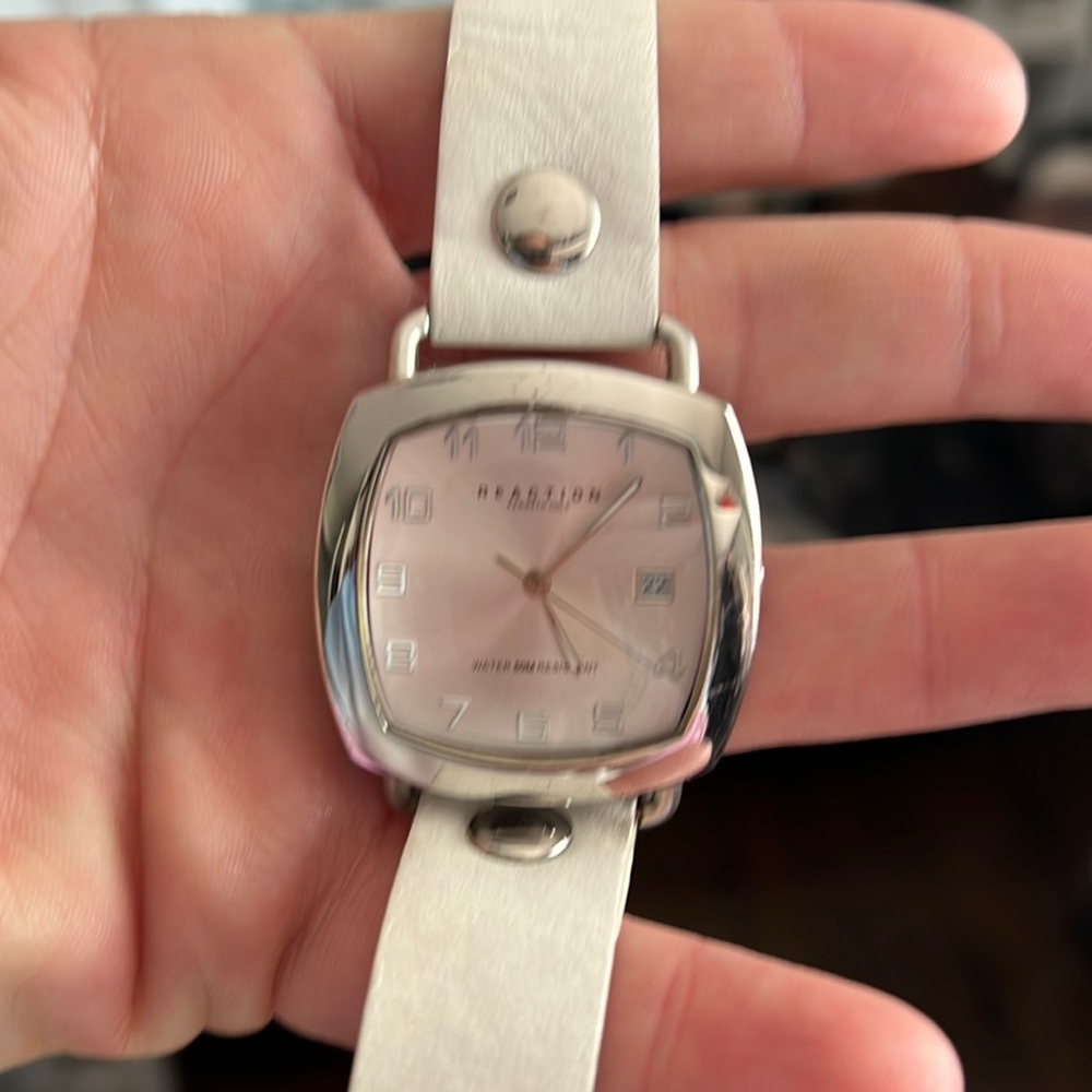 White leather band Kenneth Cole watch
